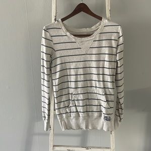 Billabong cream and navy striped sweater